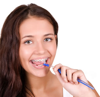 brushing and flossing